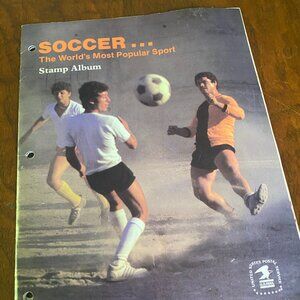 Soccer USPS Stamp Album 1984 w/all stamps plus extras World's Most Popular Sport